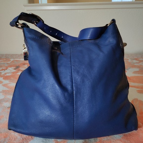 Coach Bags Coach Blue Leather Shoulder Bag Purse Handbag Hobo Bag Poshmark